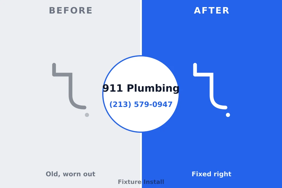 Before and after: plumbing company Glendale, CA
